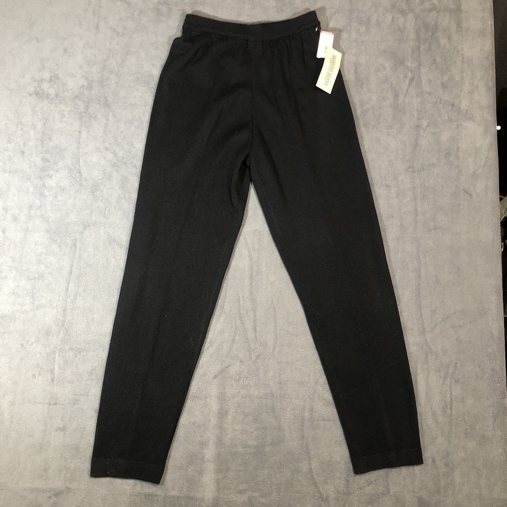 New With Tags Vintage Amanda Smith Lambswool Blend Black Pants Size Small
